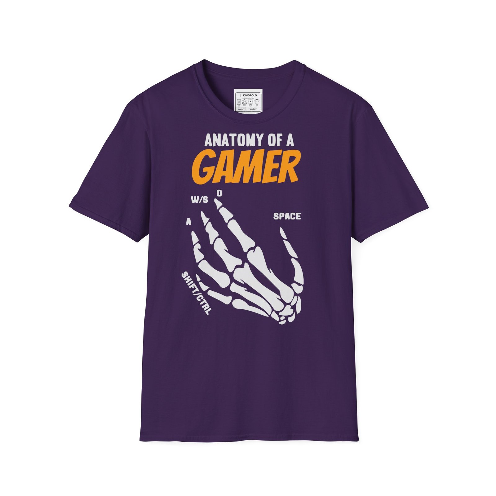 Anatomy of a Gamer – Skeleton Hand Gaming Shirt - Gamer Póló - Image 15