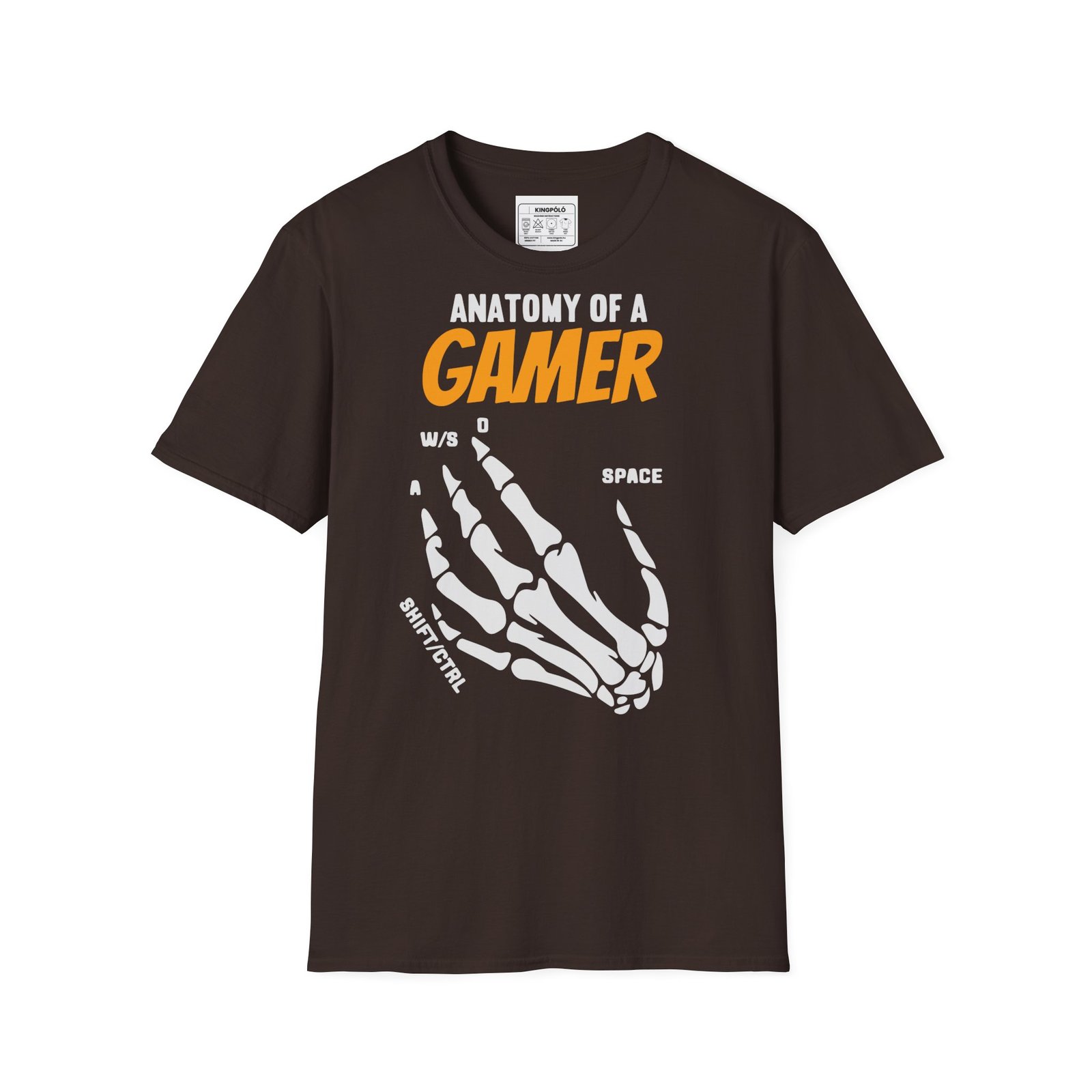 Anatomy of a Gamer – Skeleton Hand Gaming Shirt - Gamer Póló - Image 5