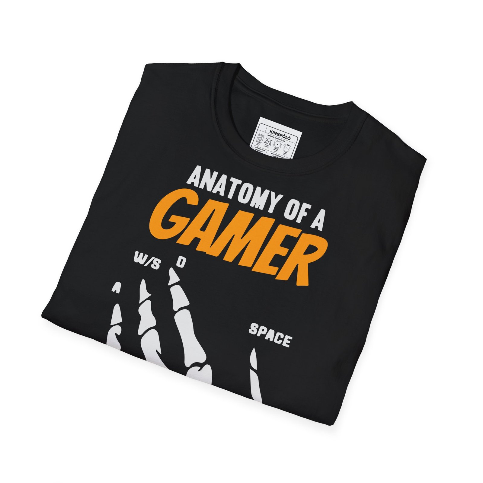 Anatomy of a Gamer – Skeleton Hand Gaming Shirt - Gamer Póló - Image 2