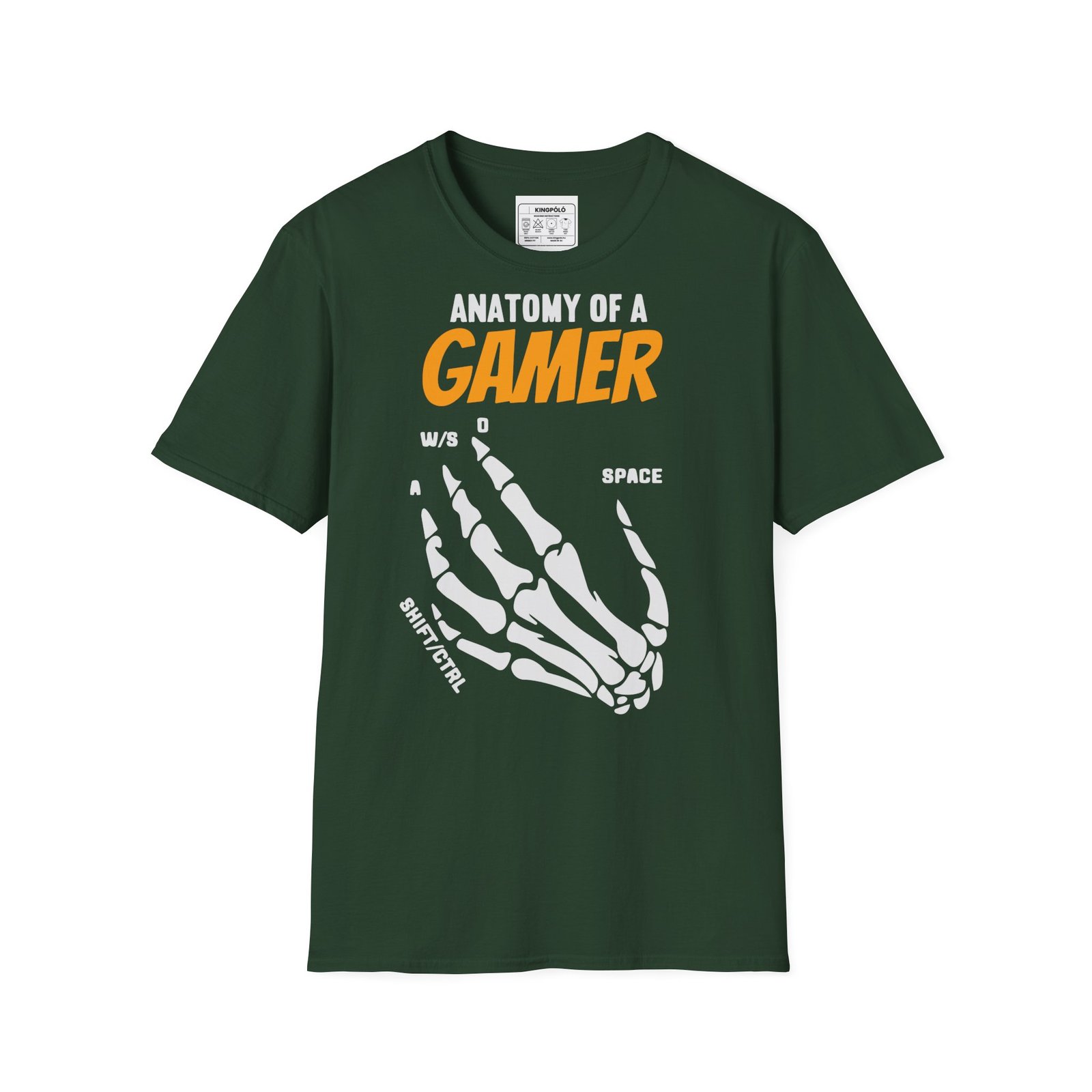 Anatomy of a Gamer – Skeleton Hand Gaming Shirt - Gamer Póló - Image 7