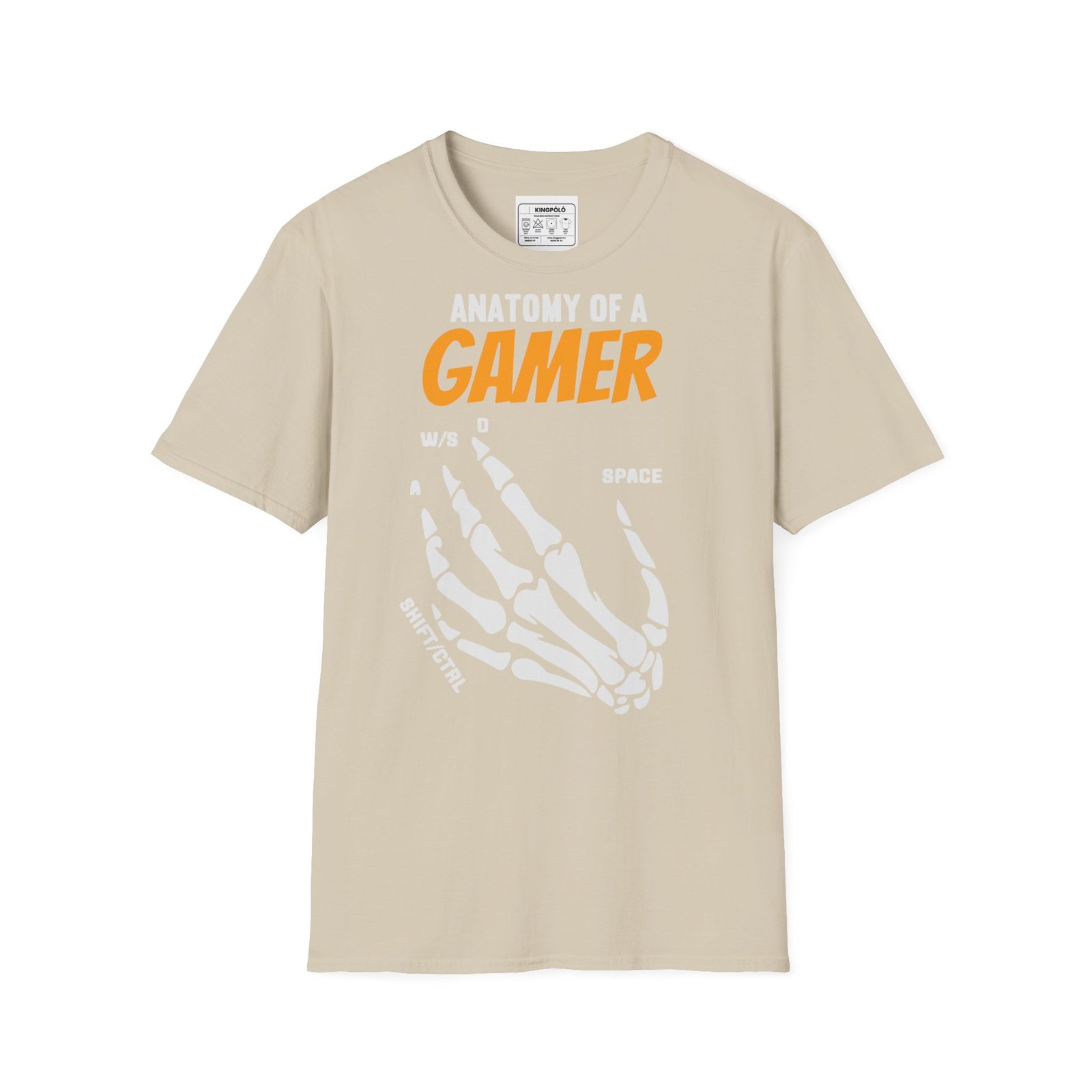 Anatomy of a Gamer – Skeleton Hand Gaming Shirt - Gamer Póló - Image 3