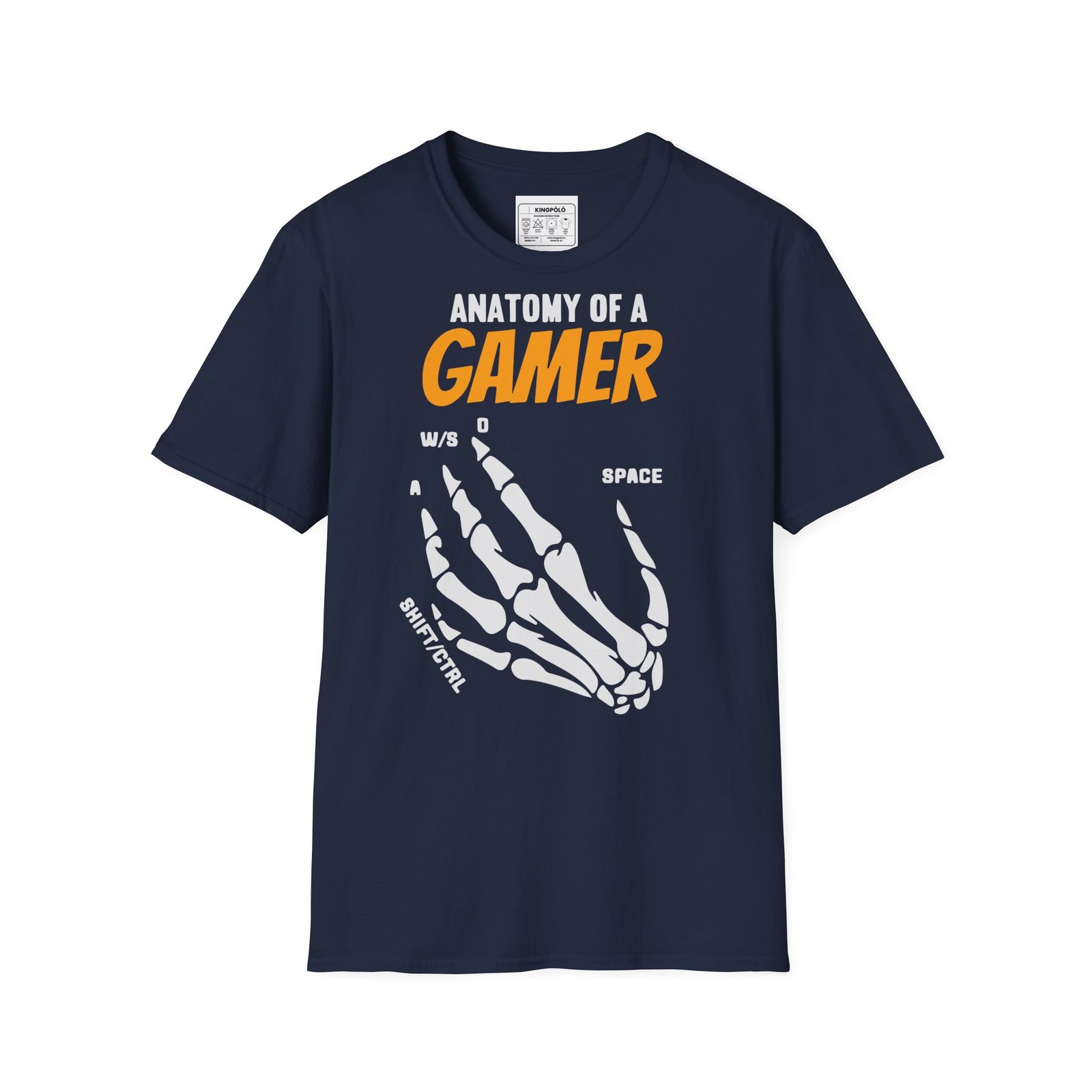 Anatomy of a Gamer – Skeleton Hand Gaming Shirt - Gamer Póló - Image 13