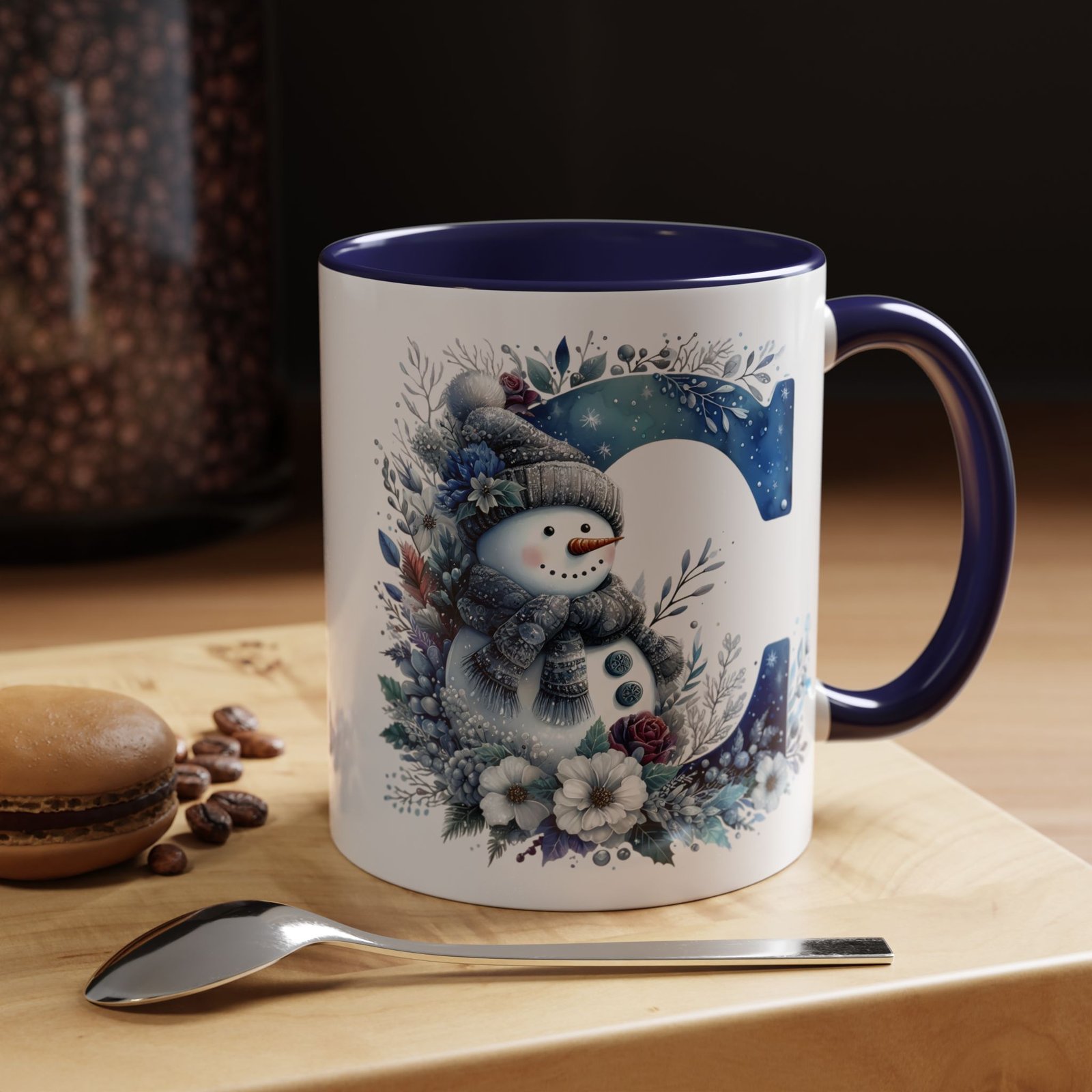 🦌 🎄 Karácsonyi Bögre – C betű | Téli Kollekció - Image 9