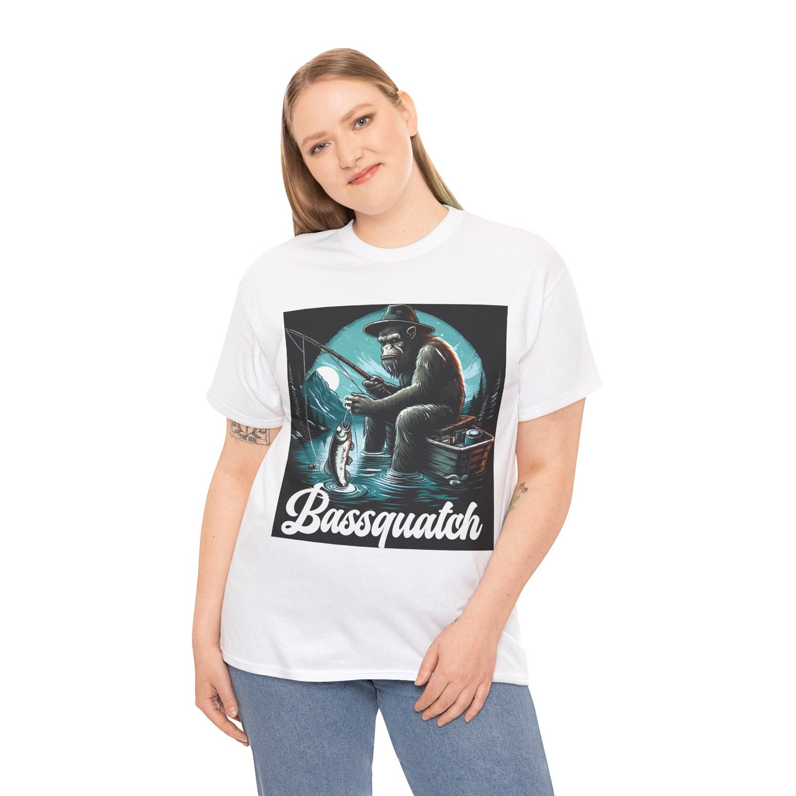 Bassquatch – Gone Fishing Legend Póló - Image 4