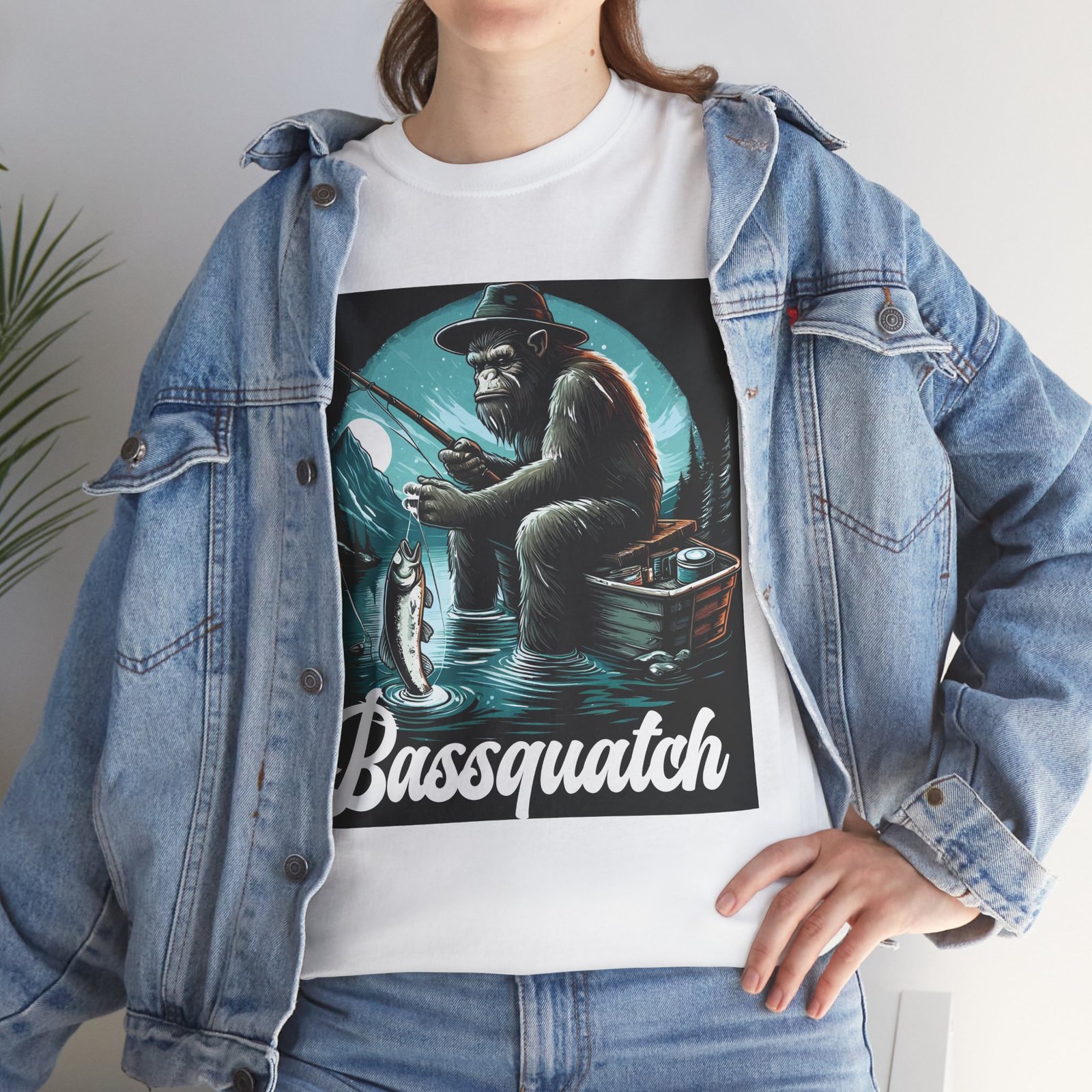 Bassquatch – Gone Fishing Legend Póló - Image 5