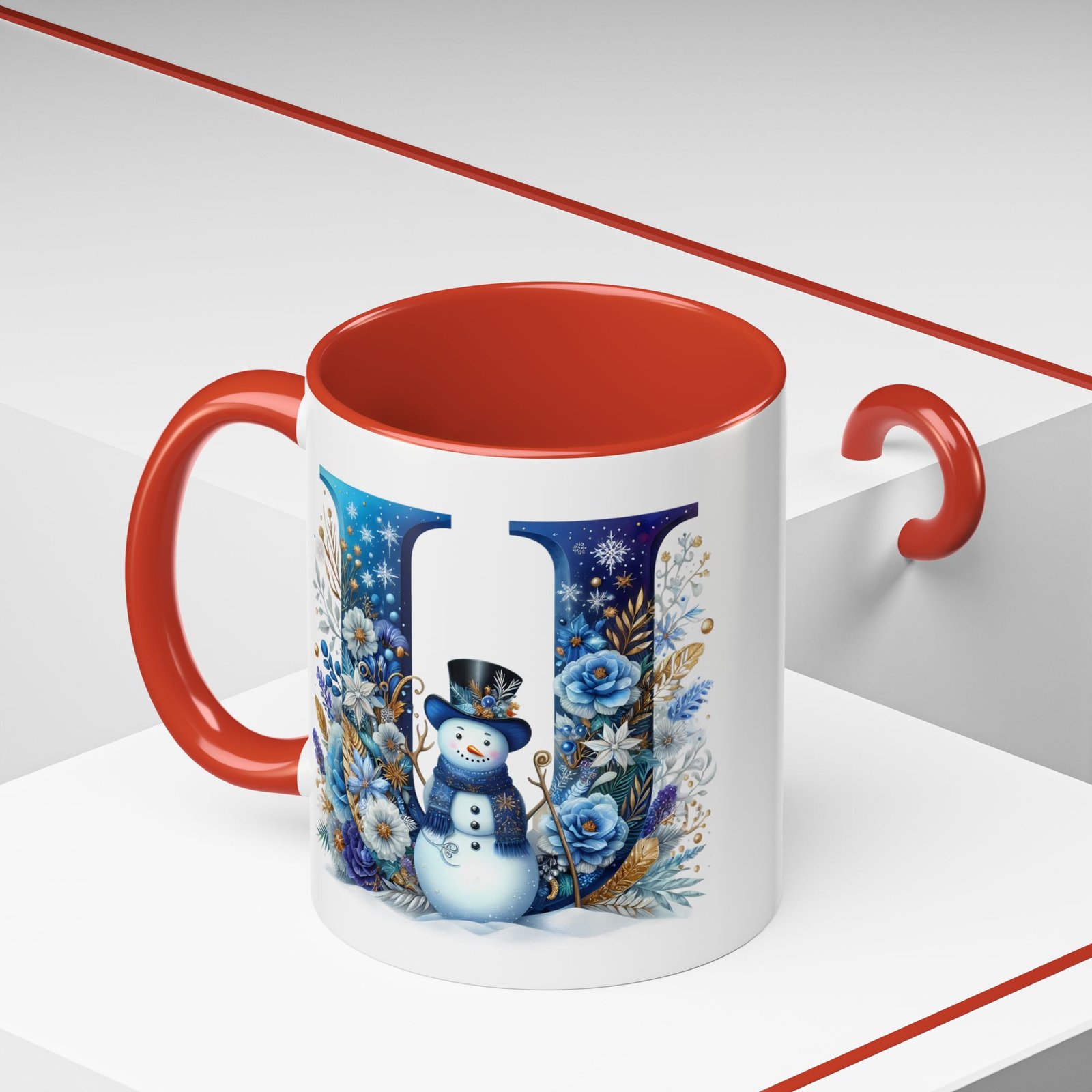 🦌 🎄 Karácsonyi Bögre – U betű | Téli Kollekció - Image 11