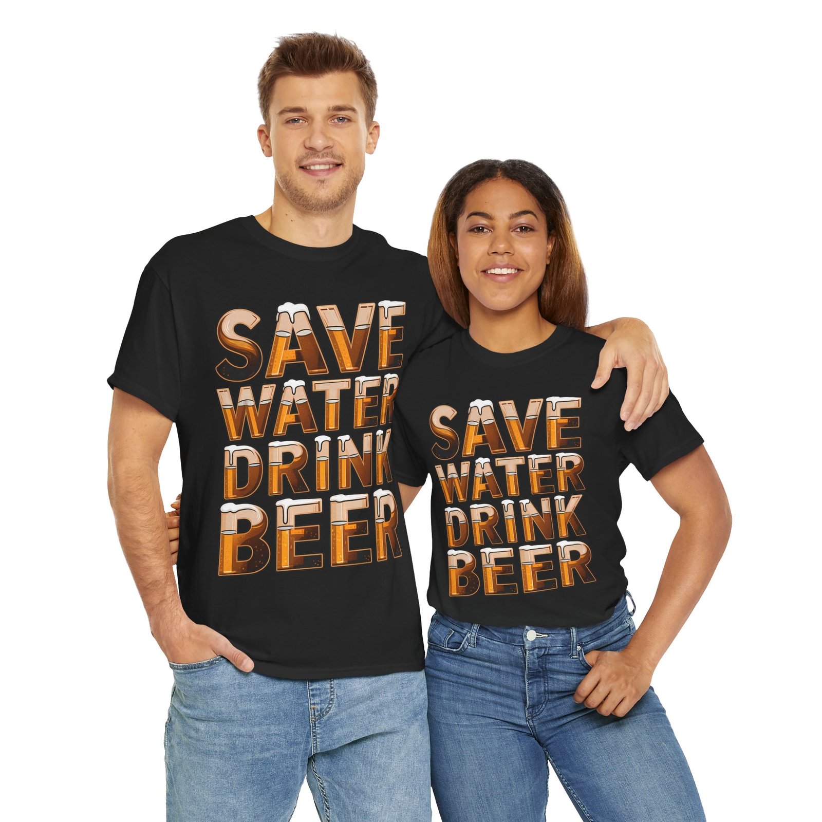 Save Water Drink Beer Unisex Tee - Image 4