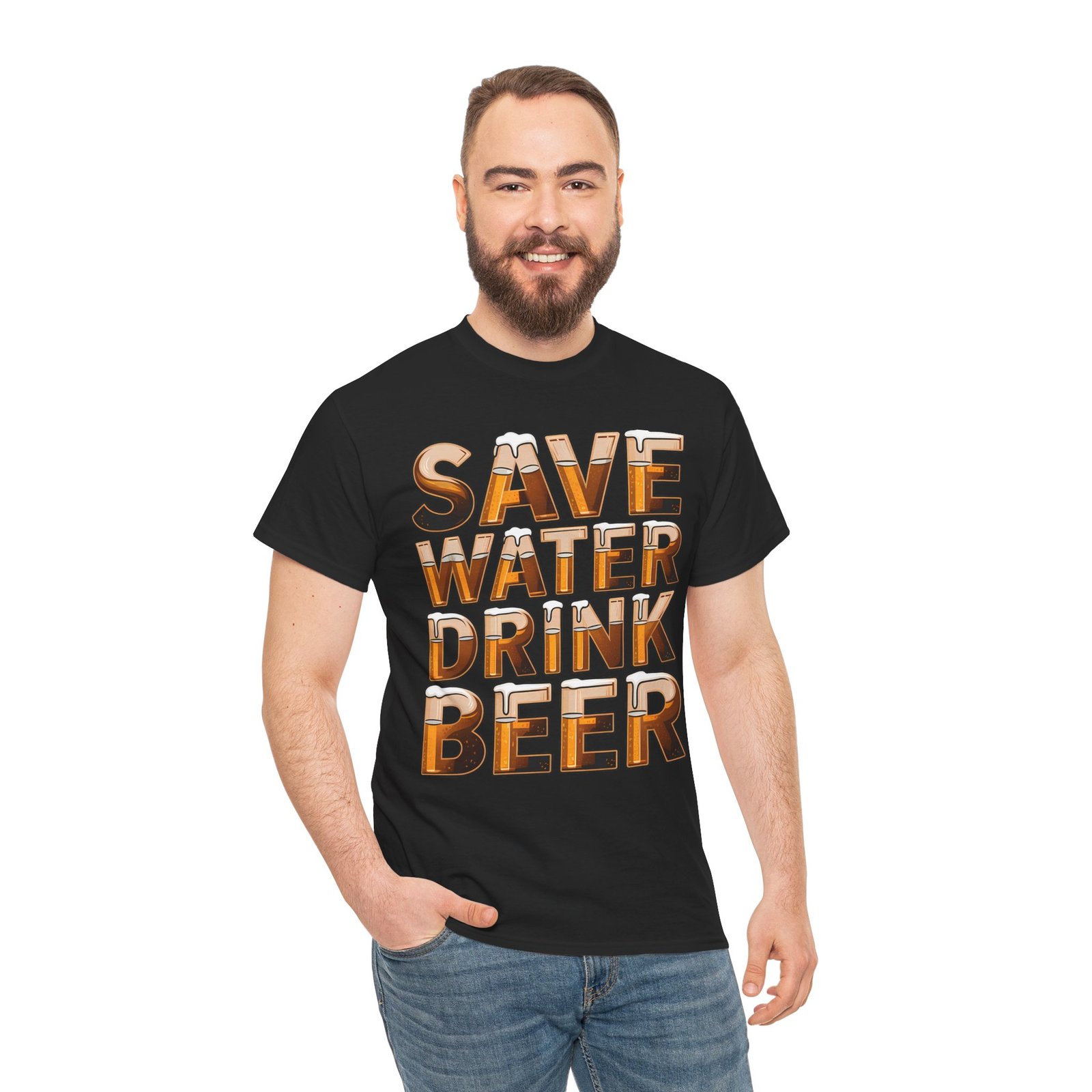 Save Water Drink Beer Unisex Tee - Image 3