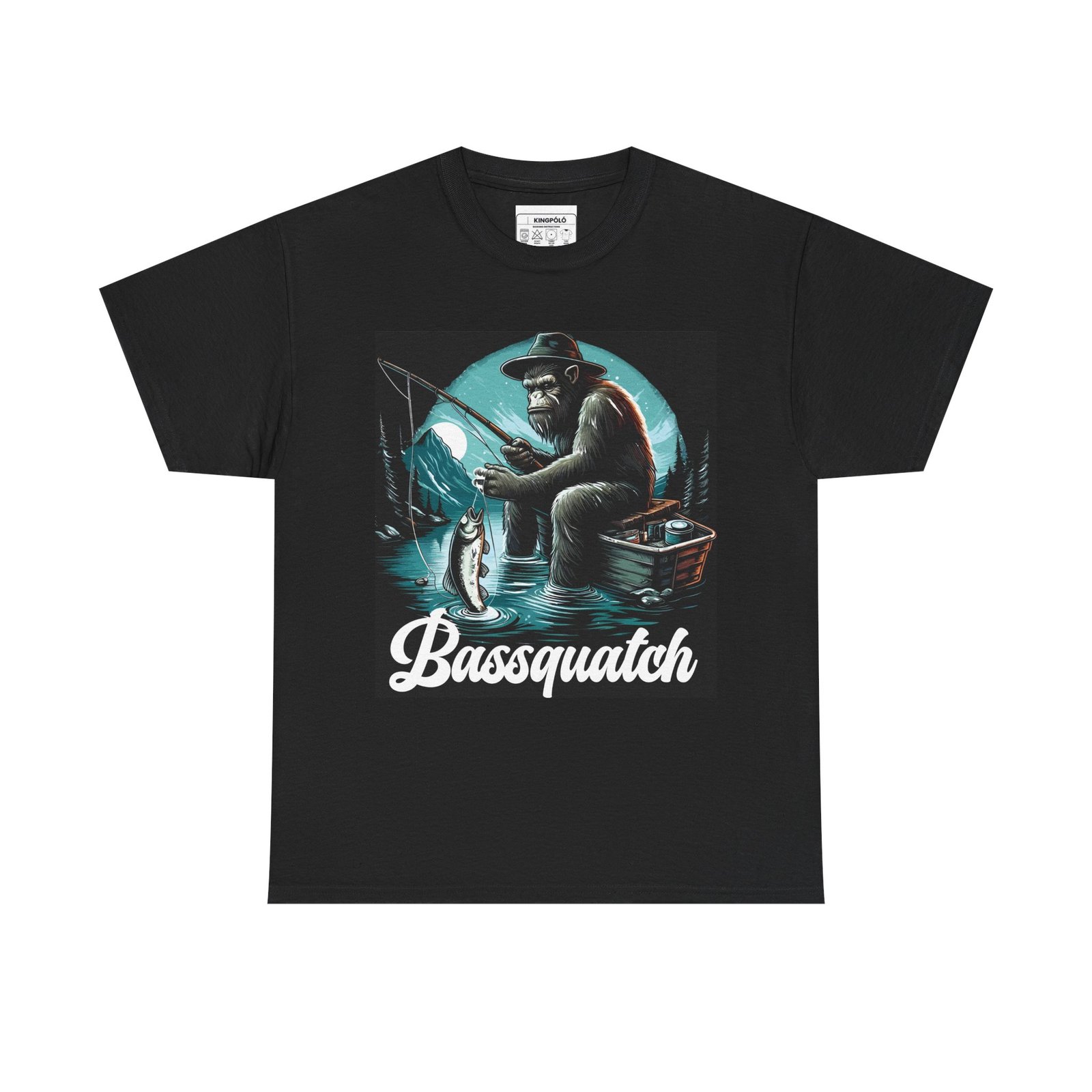 Bassquatch – Gone Fishing Legend Póló - Image 7