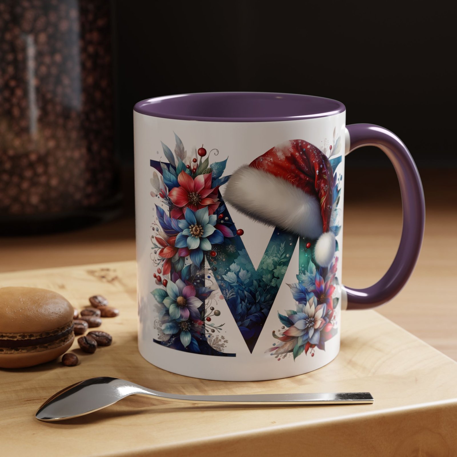 🦌 🎄 Karácsonyi Bögre – M betű | Téli Kollekció - Image 10