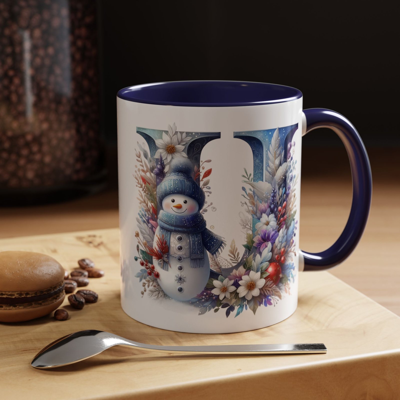 🦌 🎄 Karácsonyi Bögre – U betű | Téli Kollekció - Image 7