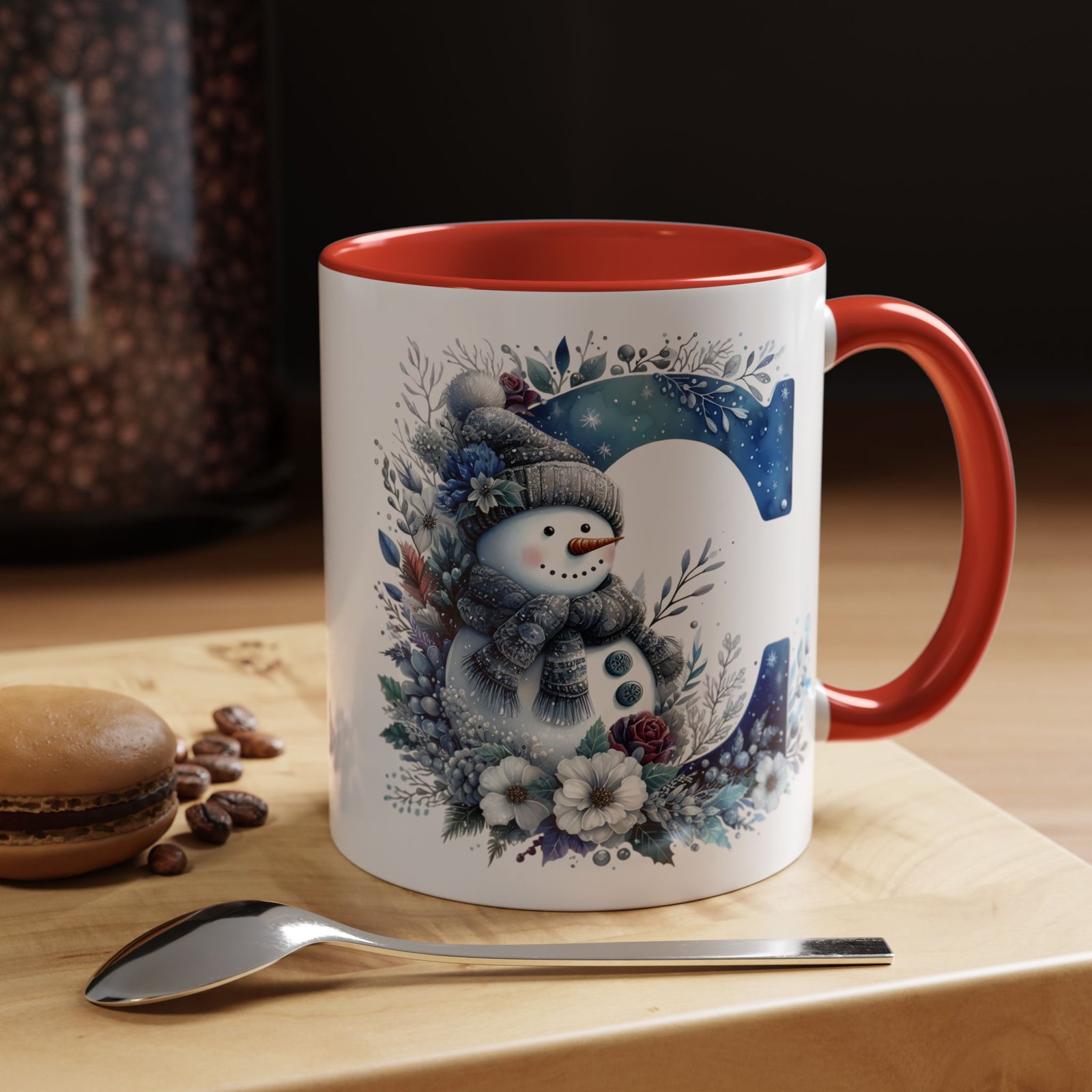 🦌 🎄 Karácsonyi Bögre – C betű | Téli Kollekció - Image 13