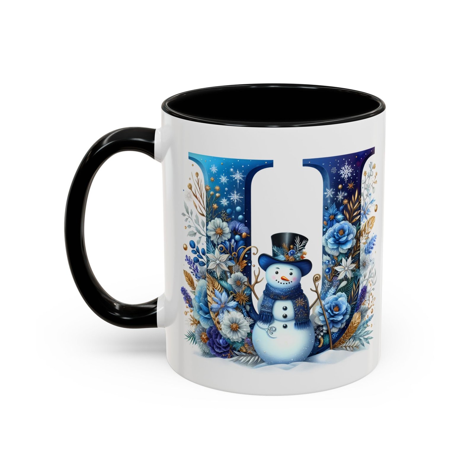 🦌 🎄 Karácsonyi Bögre – U betű | Téli Kollekció - Image 4