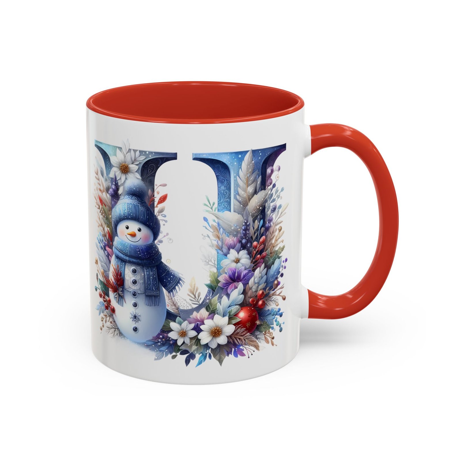 🦌 🎄 Karácsonyi Bögre – U betű | Téli Kollekció - Image 8