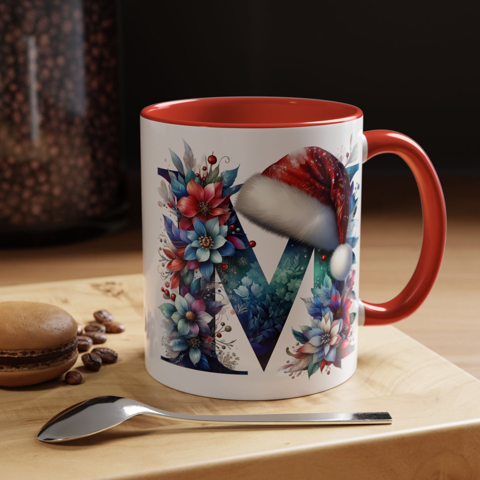 🦌 🎄 Karácsonyi Bögre – M betű | Téli Kollekció - Image 7