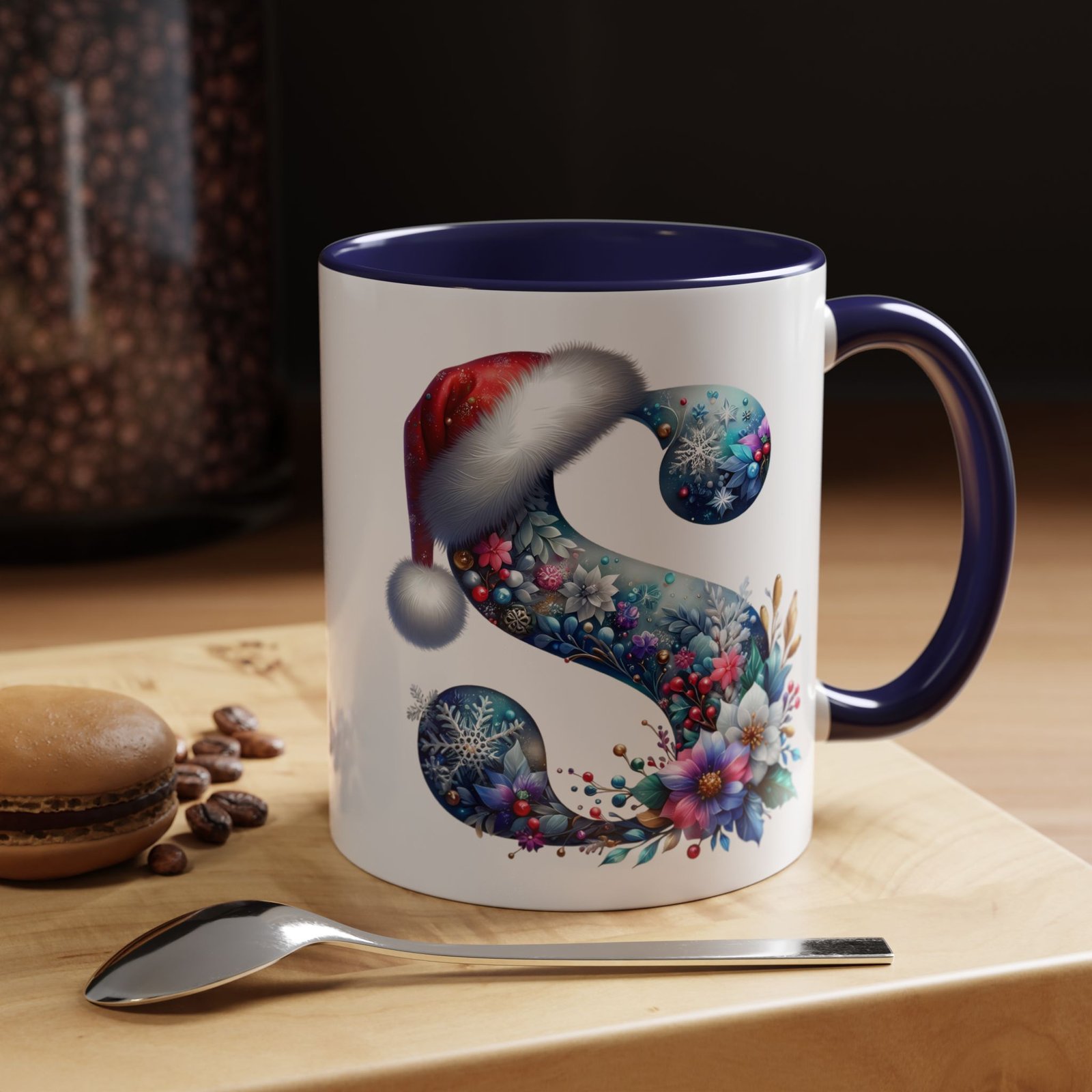 🦌 🎄 Karácsonyi Bögre – S betű | Téli Kollekció - Image 8