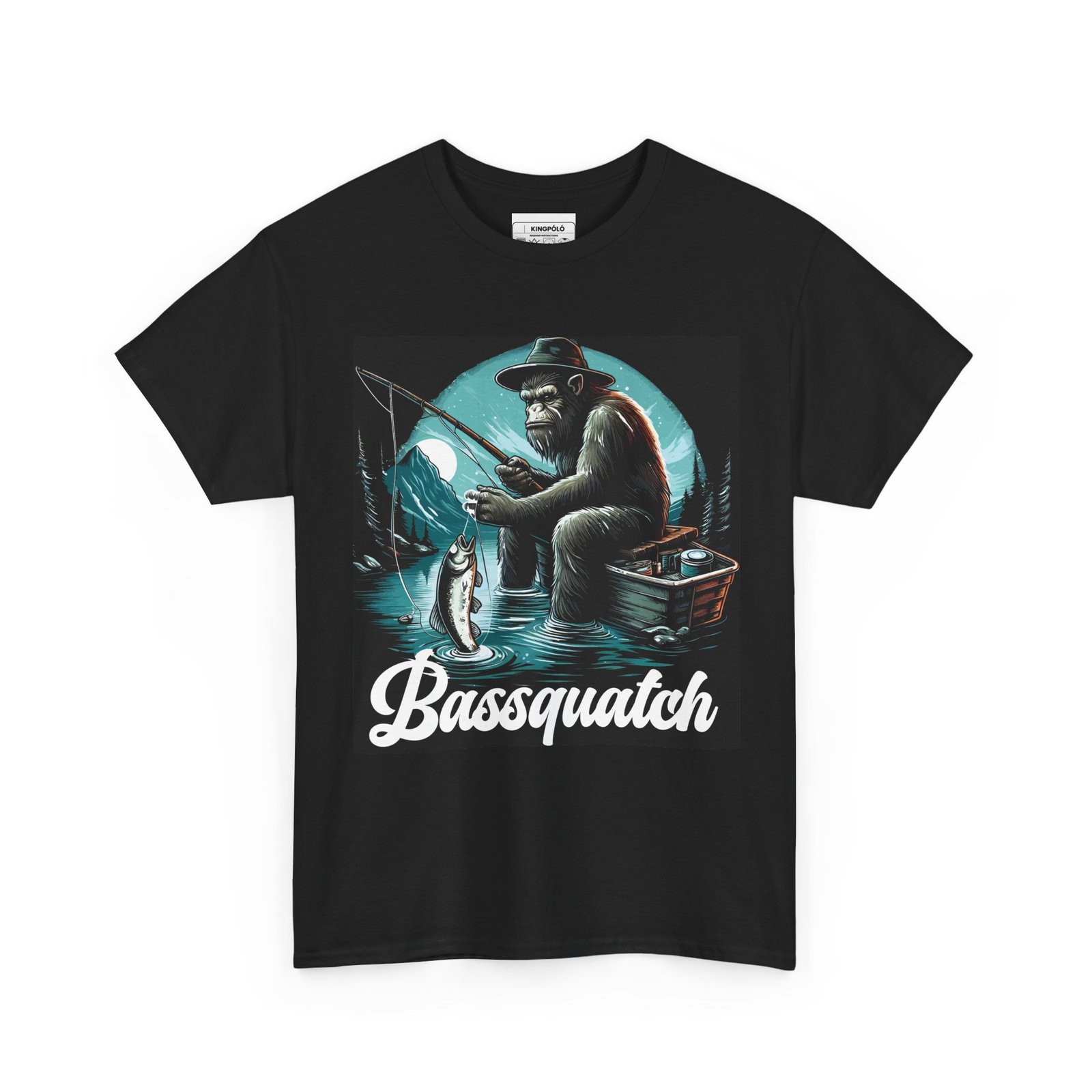 Bassquatch – Gone Fishing Legend Póló - Image 8