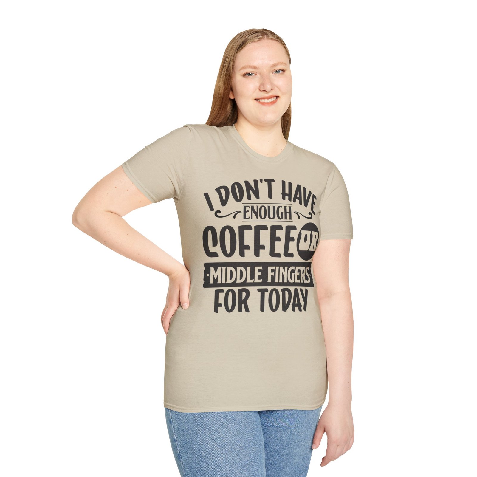 Funny Coffee T-Shirt – „Nincs elég kávém vagy középső ujjam mára” Graphic Tee | Soft Cotton - Image 7