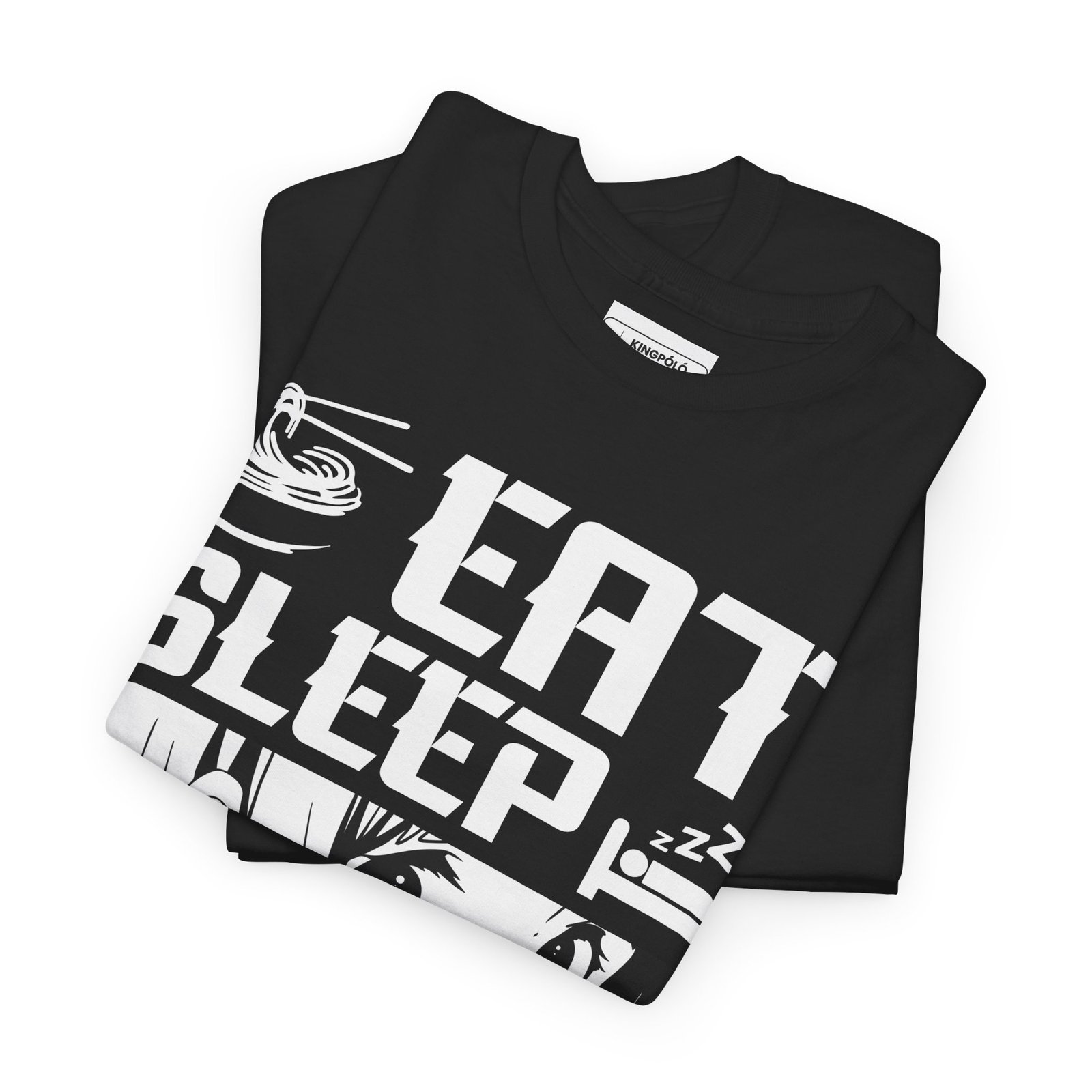 Anime T-Shirt – Eat Sleep Anime Repeat Póló | Otaku Tee by KingPolo - Image 4