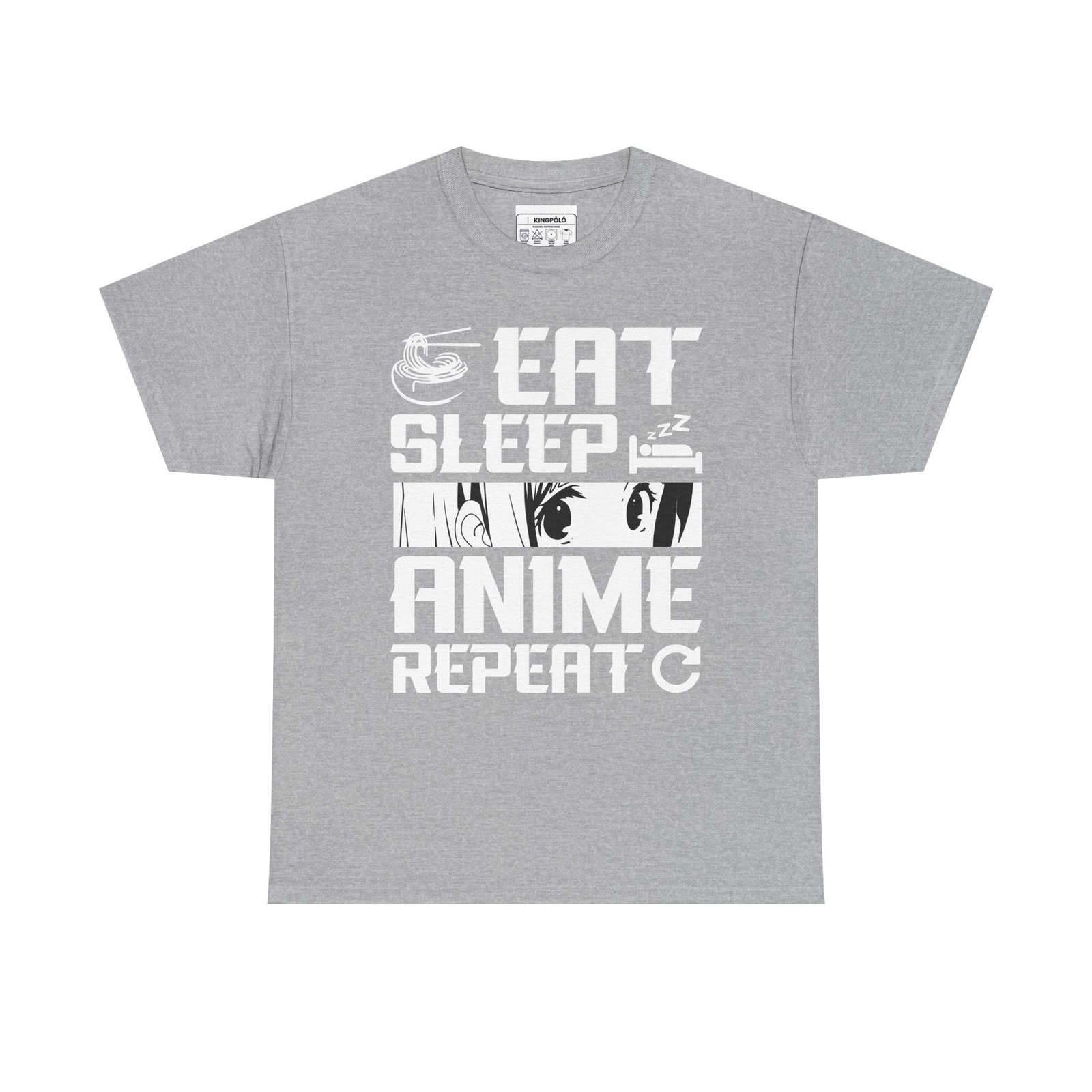 Anime T-Shirt – Eat Sleep Anime Repeat Póló | Otaku Tee by KingPolo - Image 6