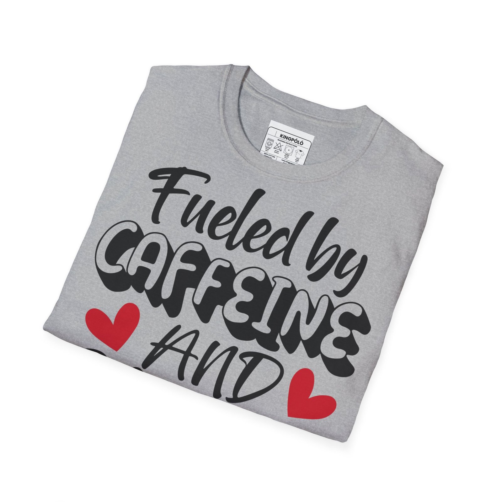 Koffeinnel és Káosszal Töltve – Vicces Kávés Póló | Fueled by Caffeine and Chaos - Image 6