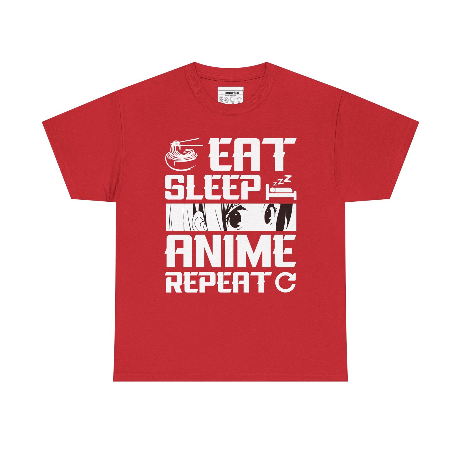 Anime T-Shirt – Eat Sleep Anime Repeat Póló | Otaku Tee by KingPolo - Image 12