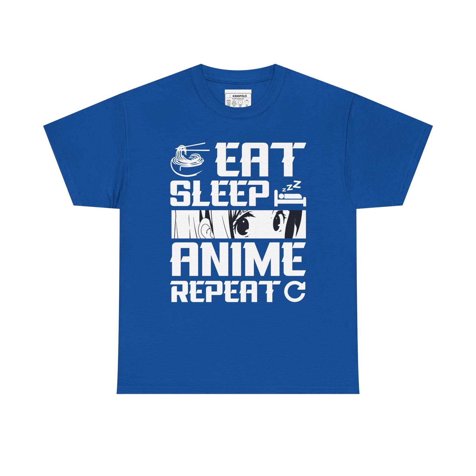 Anime T-Shirt – Eat Sleep Anime Repeat Póló | Otaku Tee by KingPolo - Image 7