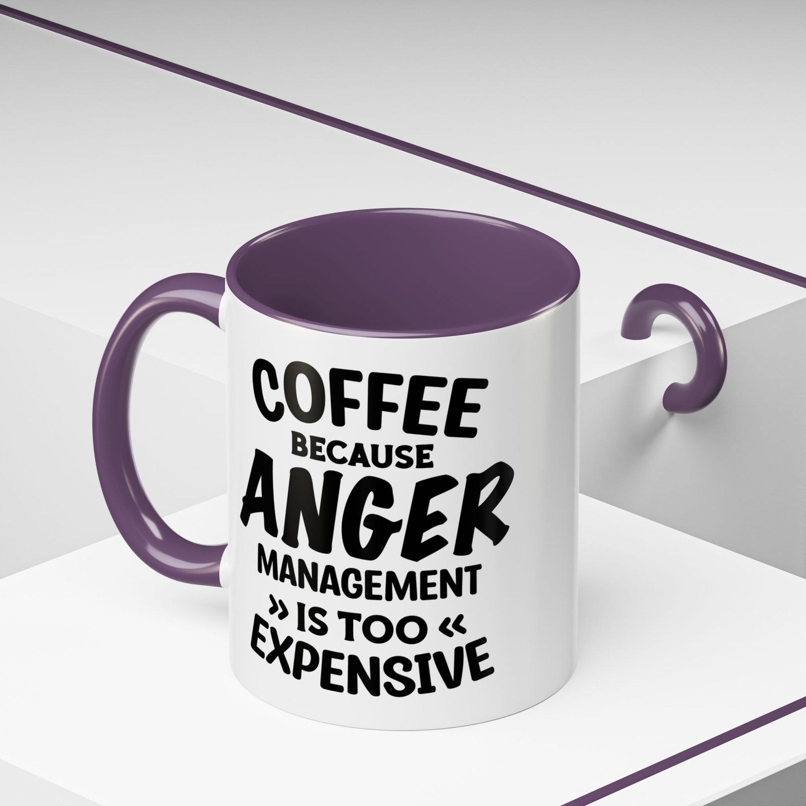 Coffee Mug – „Coffee Because Anger Management Is Too Expensive” Funny Quote Bögre - Image 13
