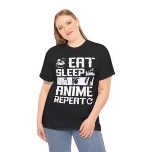 Anime T-Shirt – Eat Sleep Anime Repeat Póló | Otaku Tee by KingPolo