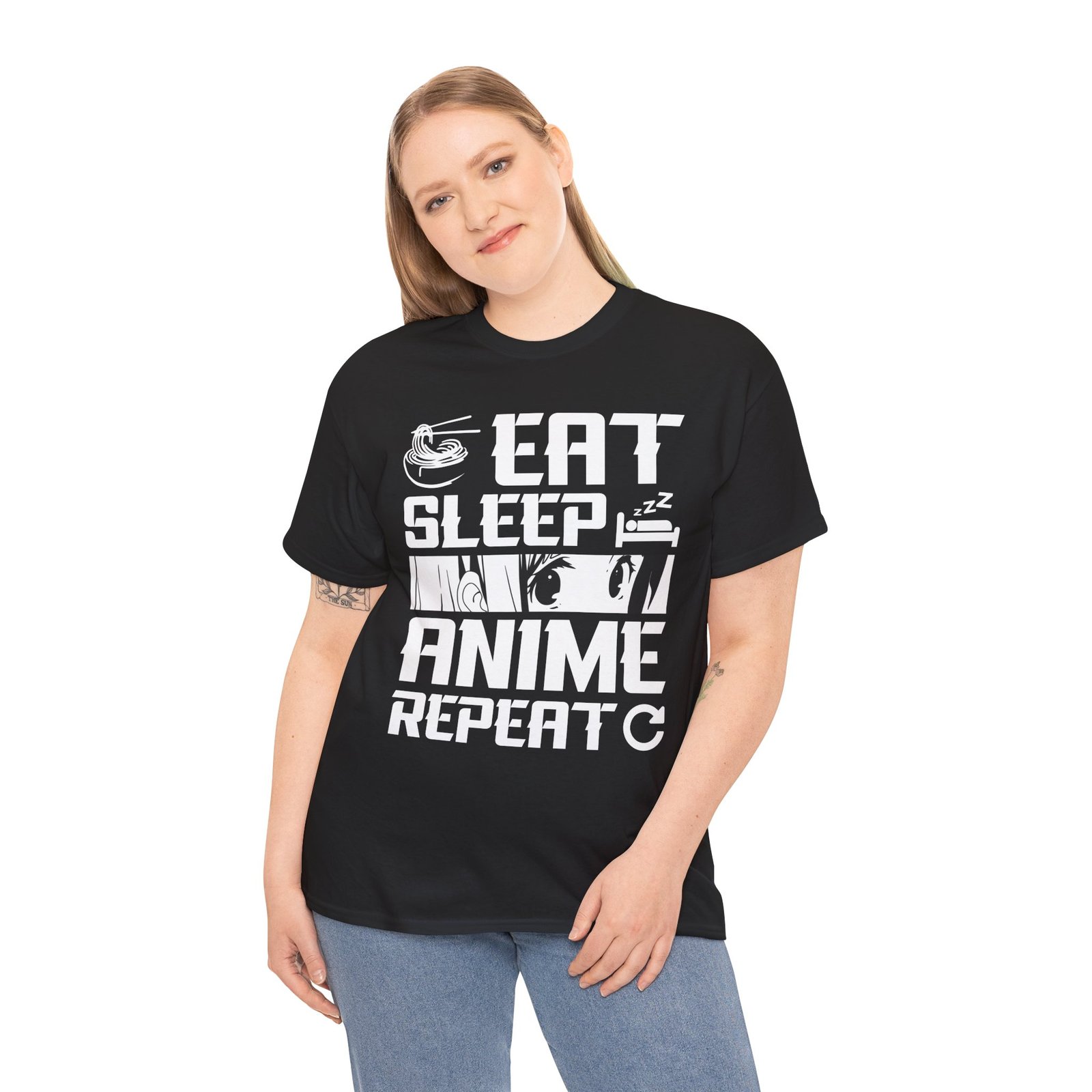 Anime T-Shirt – Eat Sleep Anime Repeat Póló | Otaku Tee by KingPolo