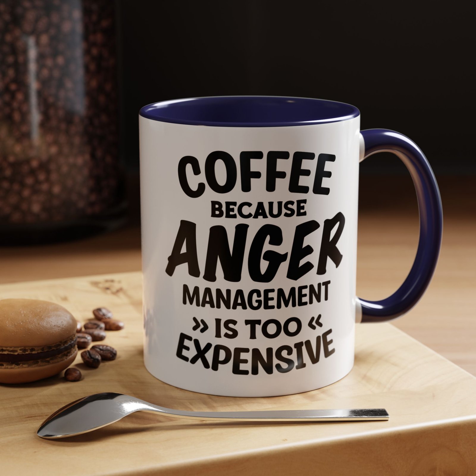 Coffee Mug – „Coffee Because Anger Management Is Too Expensive” Funny Quote Bögre - Image 7